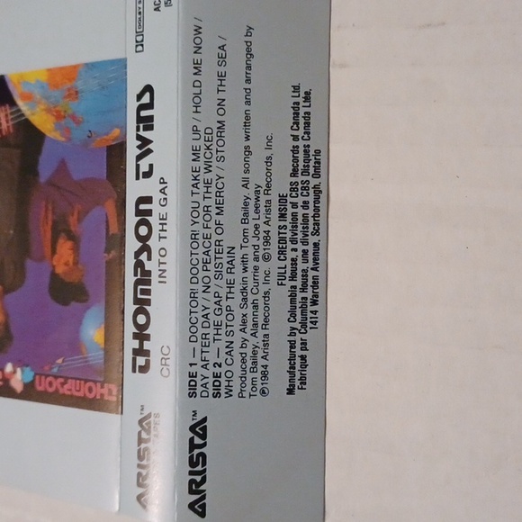 4/$30 Thompson Twins - Into The Gap Casette Tape - Picture 5 of 5